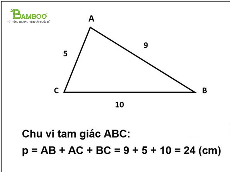 công thức tính chu vi hình tam giác