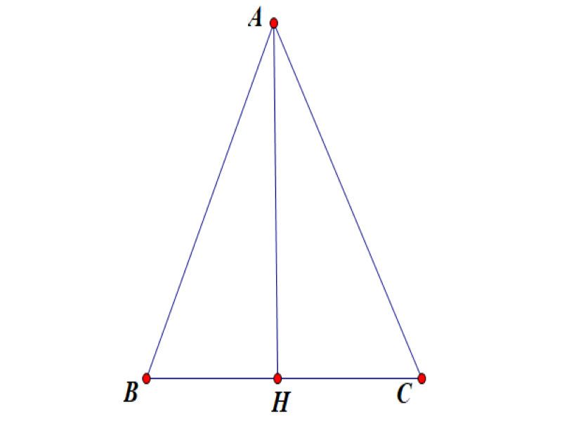 Công thức tính đường cao trong tam giác cân